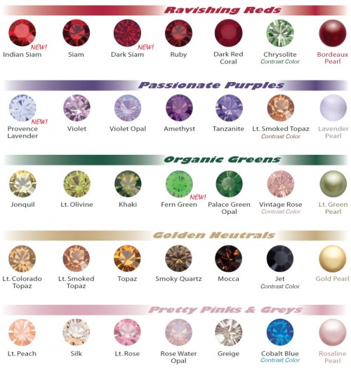 Swarovski Color Chart for Fall/Winter 2010/2011 | Eureka Crystal Beads Blog