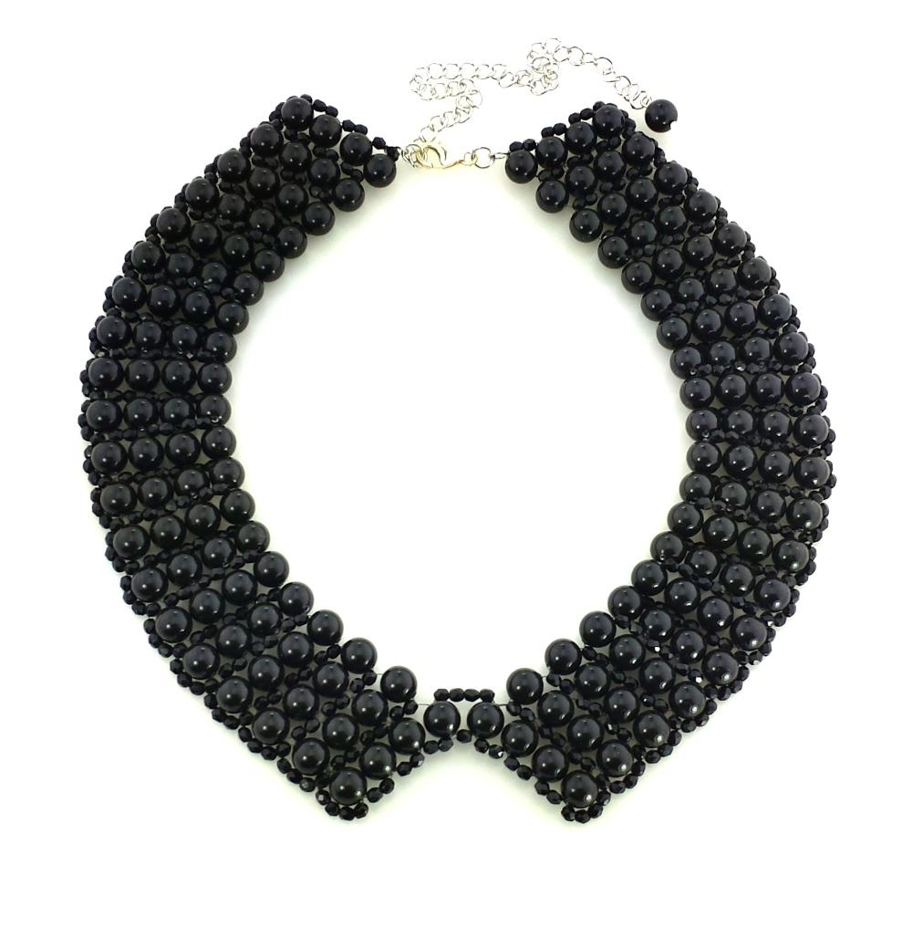 Pearl swarovski collar necklace spring